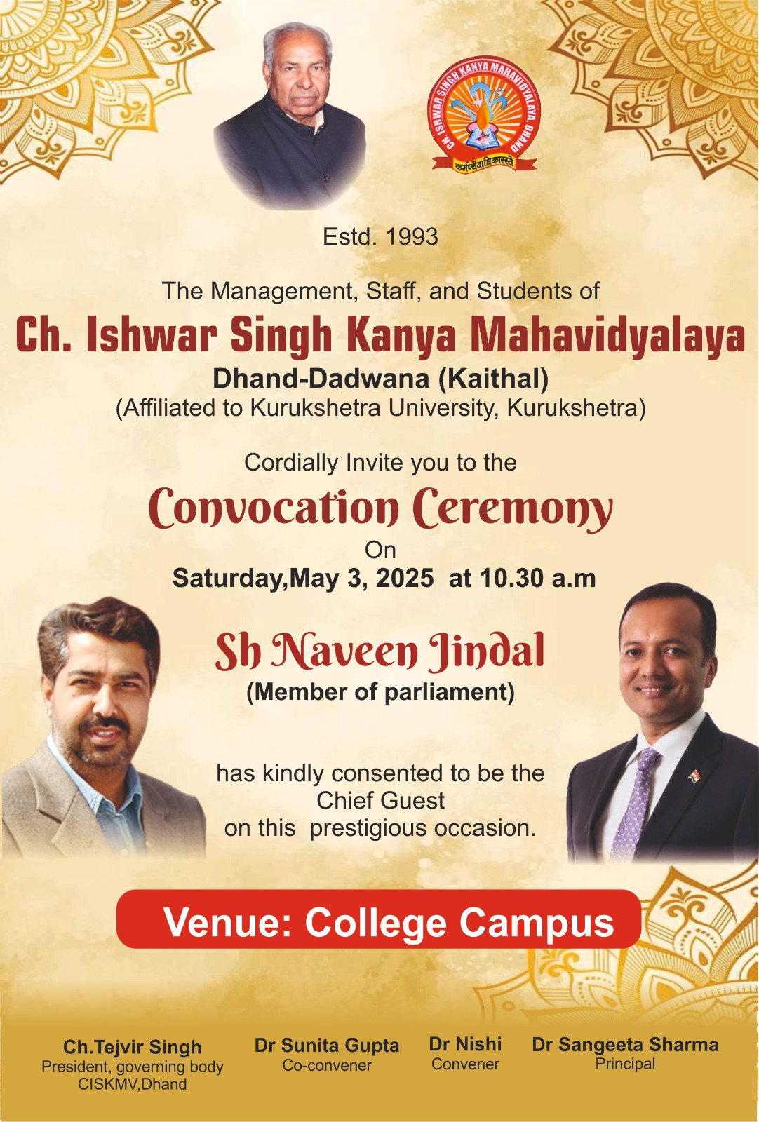 Cordially Inviting You to the Convocation Ceremony – Celebrating Academic Excellence and Achievement